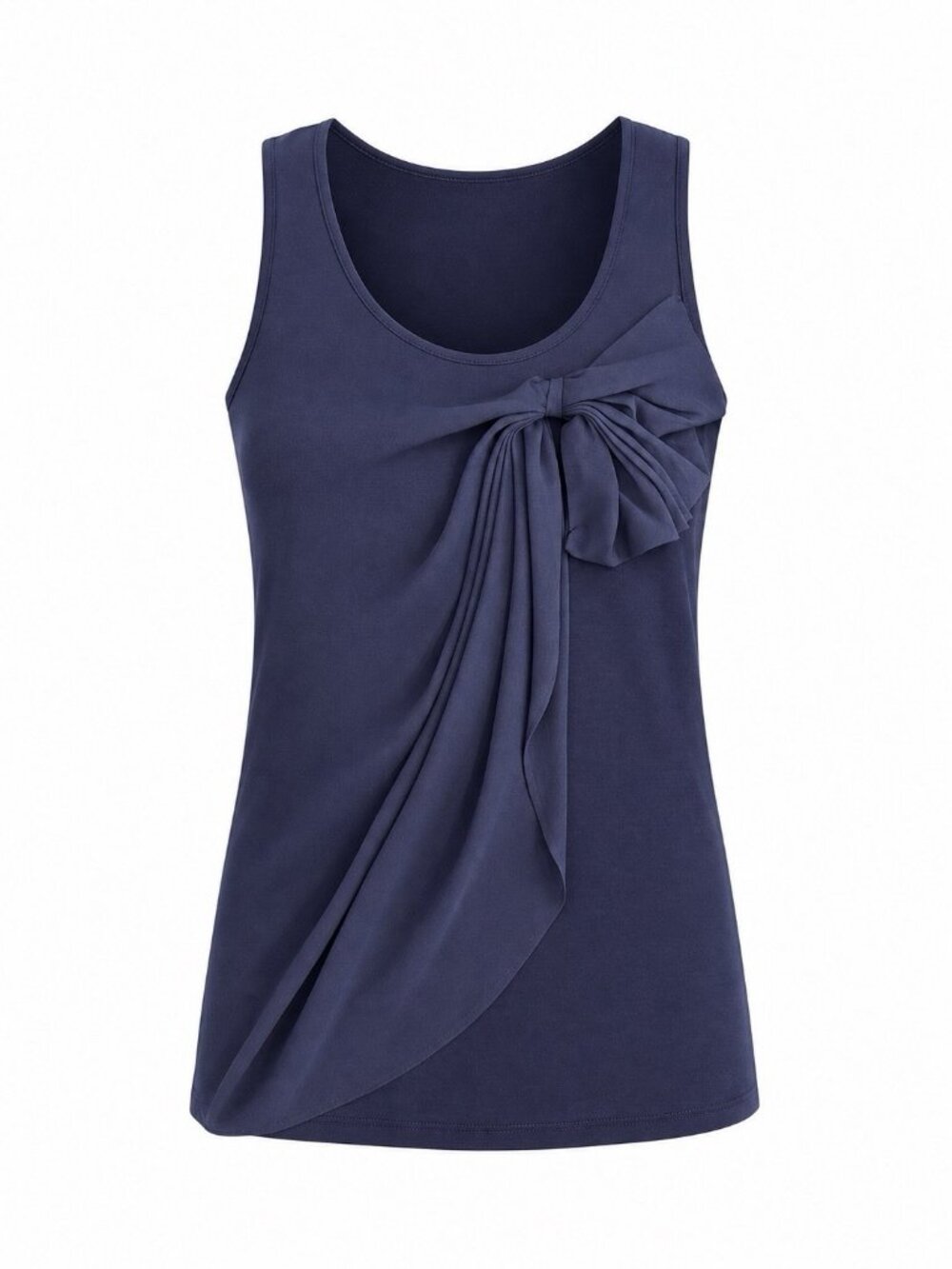 GAP Navy Blue Draped Bow Tank Top Blouse Y2K Style Size S